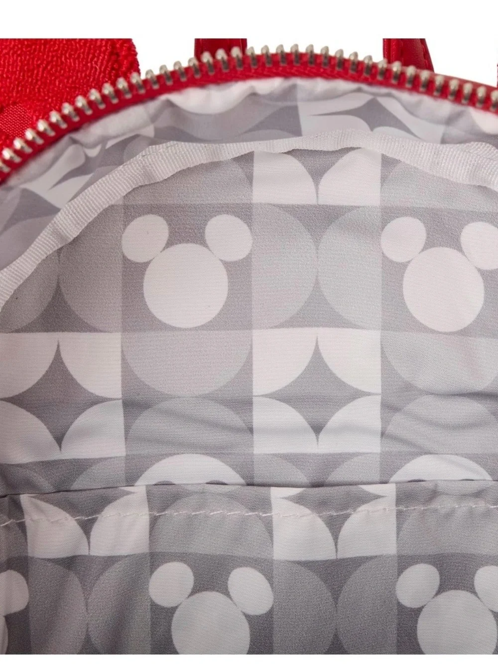 Loungefly Disney Mickey Mouse All-Over Print Plush Burnout Mini Backpack